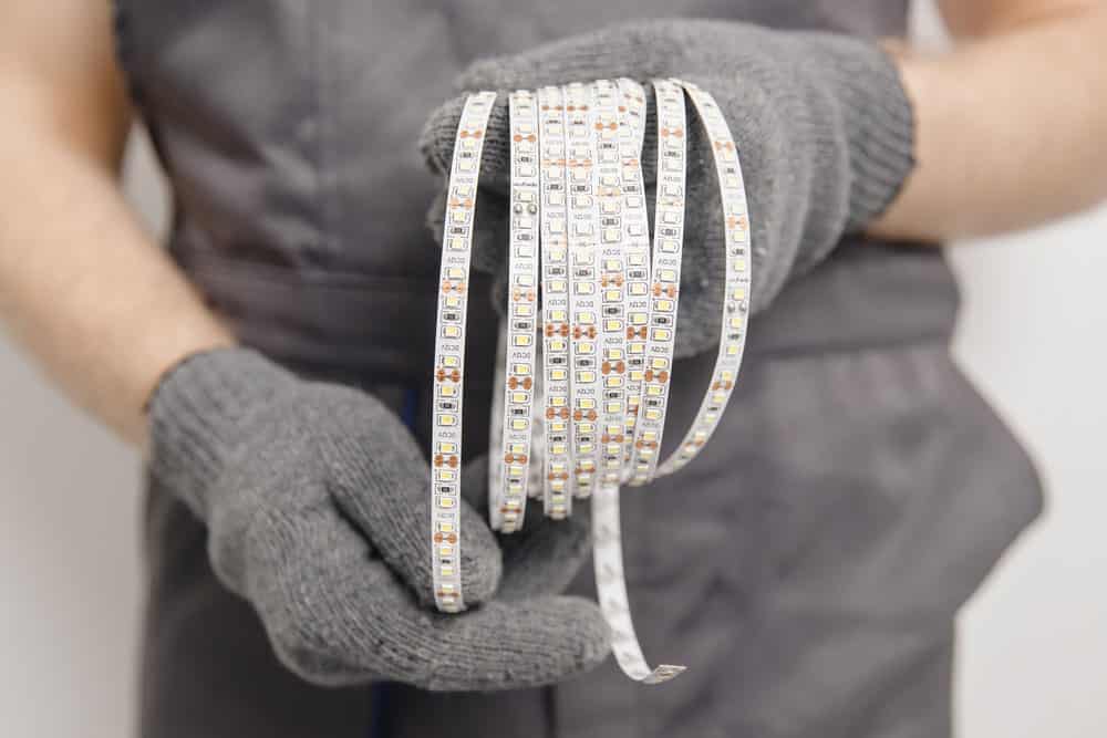Holding flexible LED strips for decorative lighting