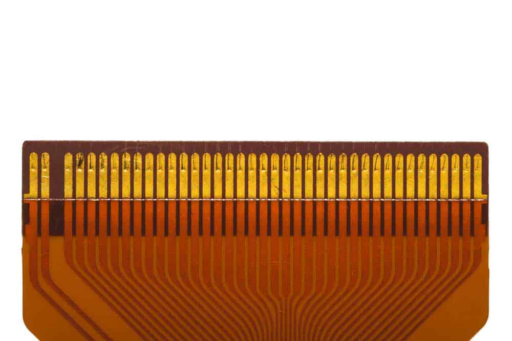A flat ribbon cable isolated