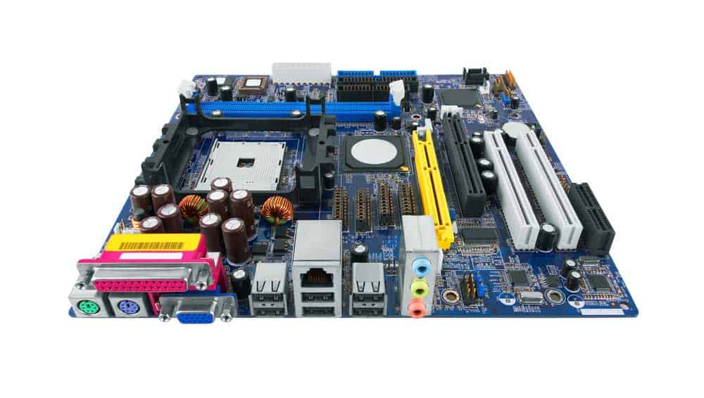 Computer motherboard with different connector sockets