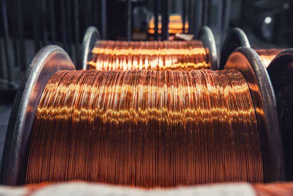 A copper wire cable