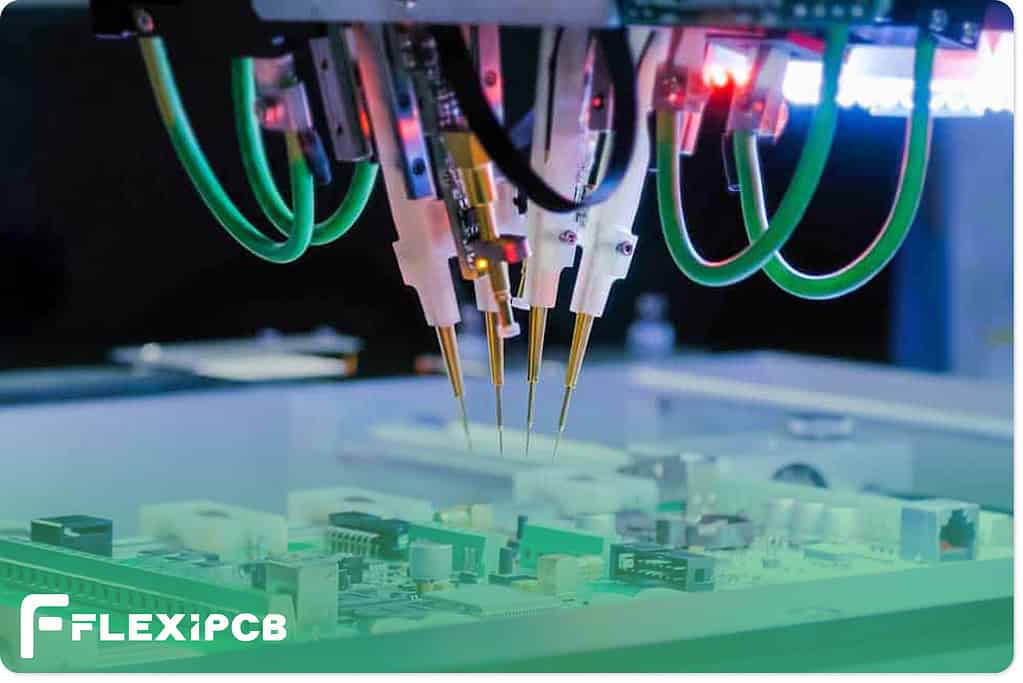 Flying probe test in a PCB factory